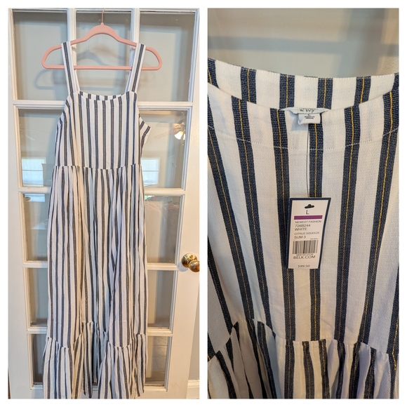 crown & ivy Dresses & Skirts - Striped Sleeveless Maxi Dress